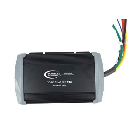 BAINTECH BTDC-DCS40A 40 Amp DC-DC Battery Charger with Solar MPPT - Dual Input Smart Charging System for 4WD, Caravan &amp; Off-Grid Applications