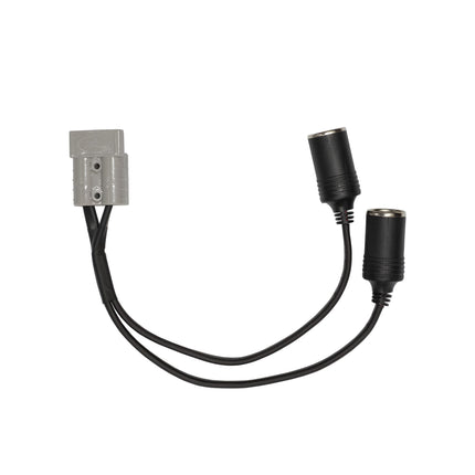 Baintech BTDCS-001 Double Ciga Socket Lead with 50 Amp Anderson Plug - Dual 15A Cigarette Lighter Adapter for Portable Fridges and 12V Accessories