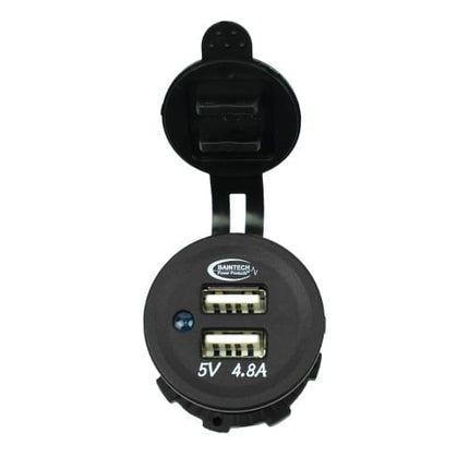 BAINTECH BTDUALUSB4.8 Dual USB Socket 4.8A - Universal 12V/24V DC to 5V USB Charging Solution for Tablets and Smartphones