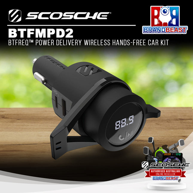 Scosche BTFMPD2 BTFreq™ Power Delivery Wireless Hands-Free Car Kit