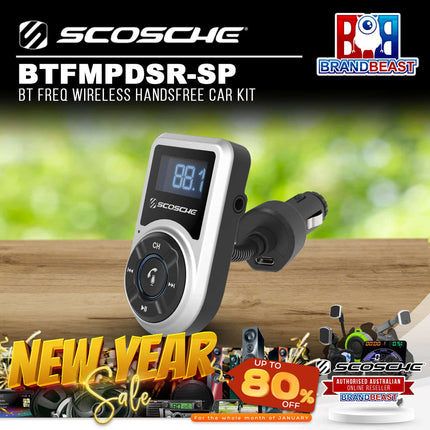 Scosche BTFMPDSR-SP BT Freq Wireless Handsfree Car Kit