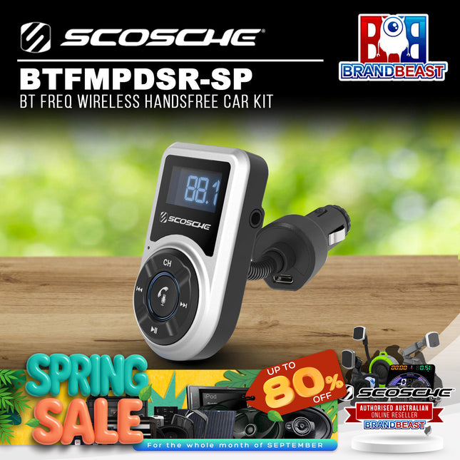 Scosche BTFMPDSR-SP BT Freq Wireless Handsfree Car Kit