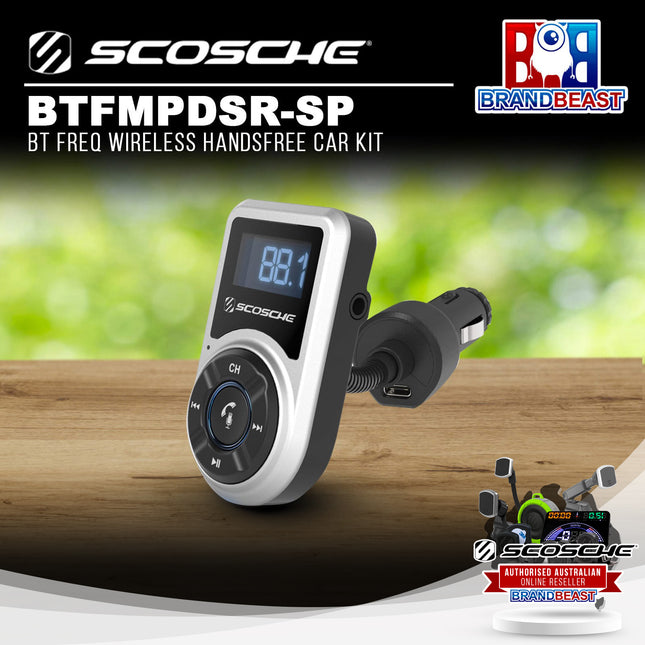 Scosche BTFMPDSR-SP BT Freq Wireless Handsfree Car Kit