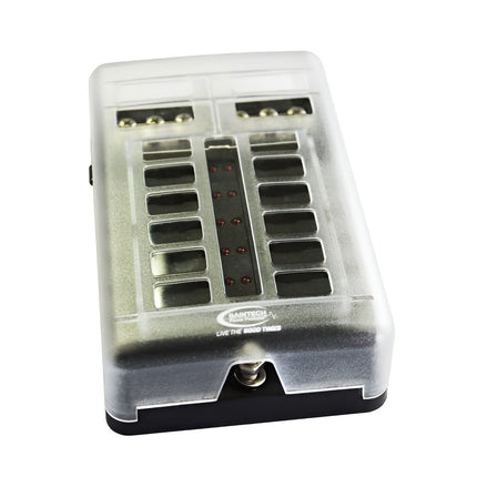Baintech BTFUSEBLOCK12 12 Way Fuse Block with Red LED Fuse Indicators