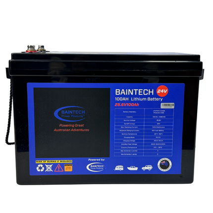 Baintech BTMARINELITH24/100 24V 100Ah Marine Lithium Battery