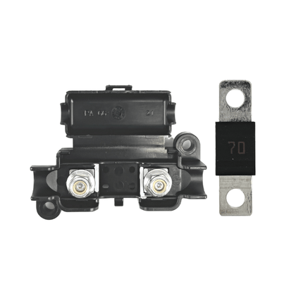 BAINTECH BTMID-H070R MIDI Fuse Holder with 70A MIDI Fuse - Heavy-Duty Circuit Protection for High-Current 12V/24V Automotive and Marine Electrical Systems