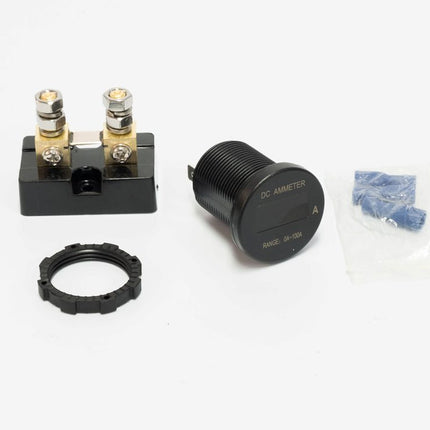 BAINTECH BTOLEDAMM OLED Ammeter - Digital DC Current Meter with 0-100A Range and Included Shunt for Real-Time Battery System Monitoring