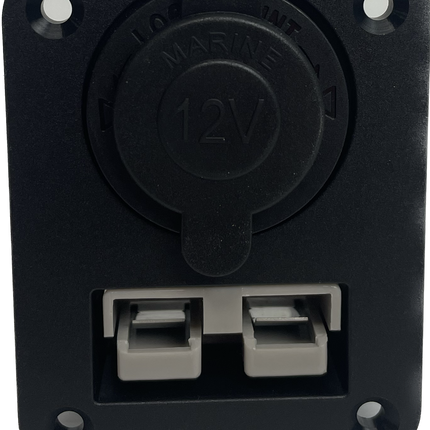 BAINTECH BTSAPP+CIGA Single Anderson Plug & Ciga Socket Flush Mount Panel - Dual-Purpose 50A Heavy-Duty Mounting System for Solar, Dual Battery & 12V Accessories