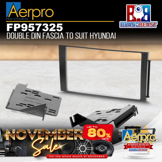 Aerpro FP957325 Double DIN Black Facia Kit Suit Hyundai Santa Fe 2006 - 2012