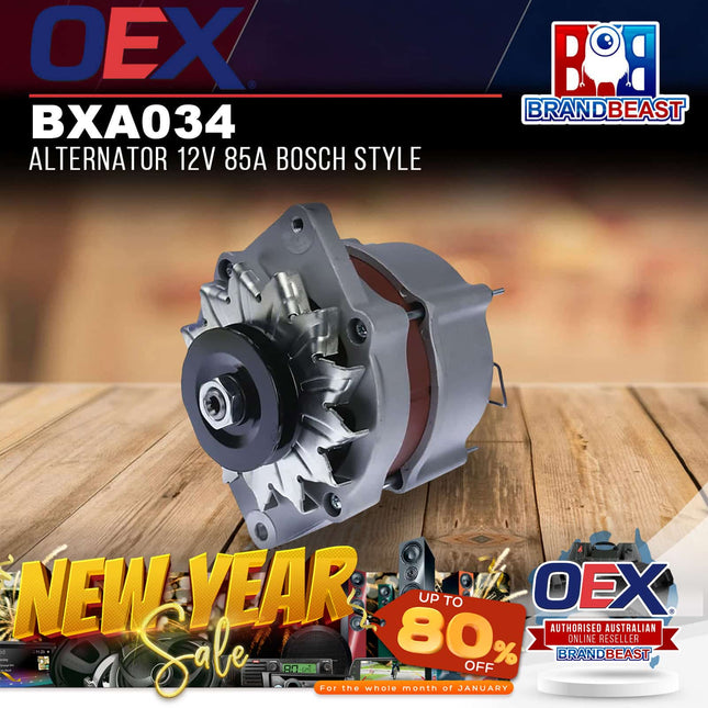 OEX BXA034 Alternator 12V 85A Bosch Style