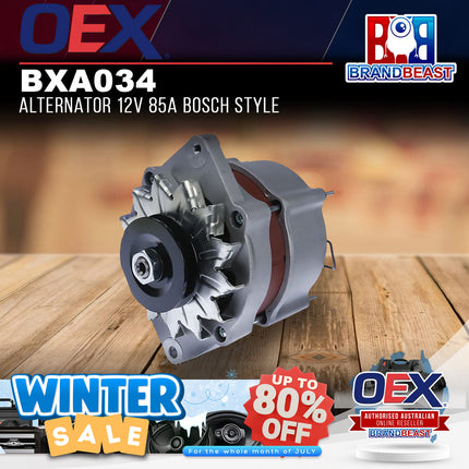 OEX BXA034 Alternator 12V 85A Bosch Style