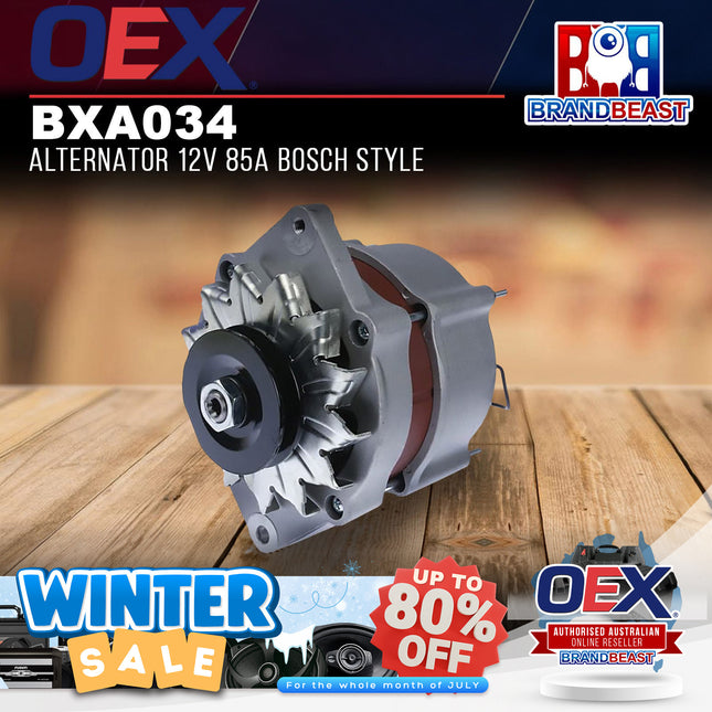 OEX BXA034 Alternator 12V 85A Bosch Style