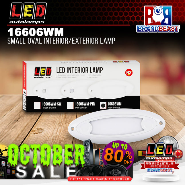 LED Autolamps 16606WM Small Oval Interior/Exterior Lamp