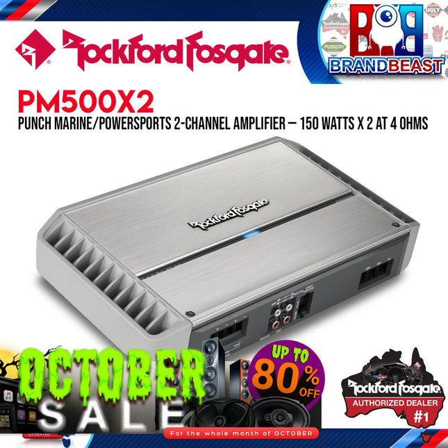 Rockford Fosgate PM500X2 Punch Marine 500 Watt 2-Channel Amplifier