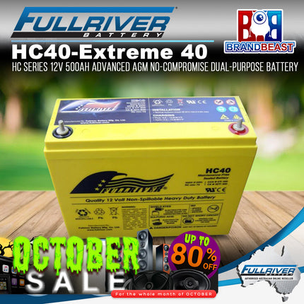 Fullriver HC40 - (Extreme 40) 12V 500Ah Advanced AGM Dual-Purpose Battery