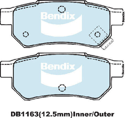 Bendix DB1163GCT Brake Pads Set - General CT