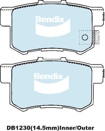 Bendix DB1230GCT Brake Pads Set - General CT