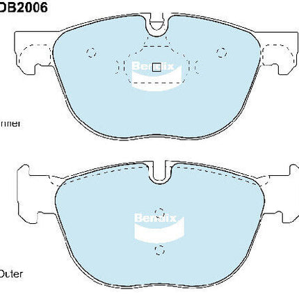 Bendix DB2006EURO Brake Pad Set Euro+ - Includes Wear Sensor