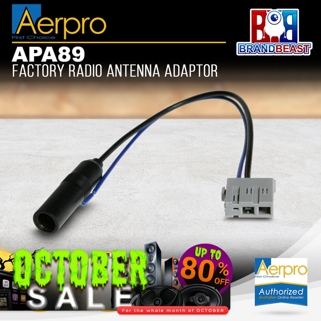 Aerpro APA89 Factory Headunit Antenna Adaptor to Suit Nissan Vehicles
