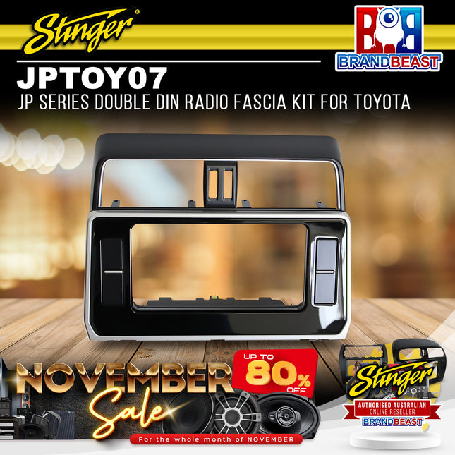 Stinger JPTOY07 JP Series Double DIN Radio Fascia Kit For Toyota Landcruiser Prado