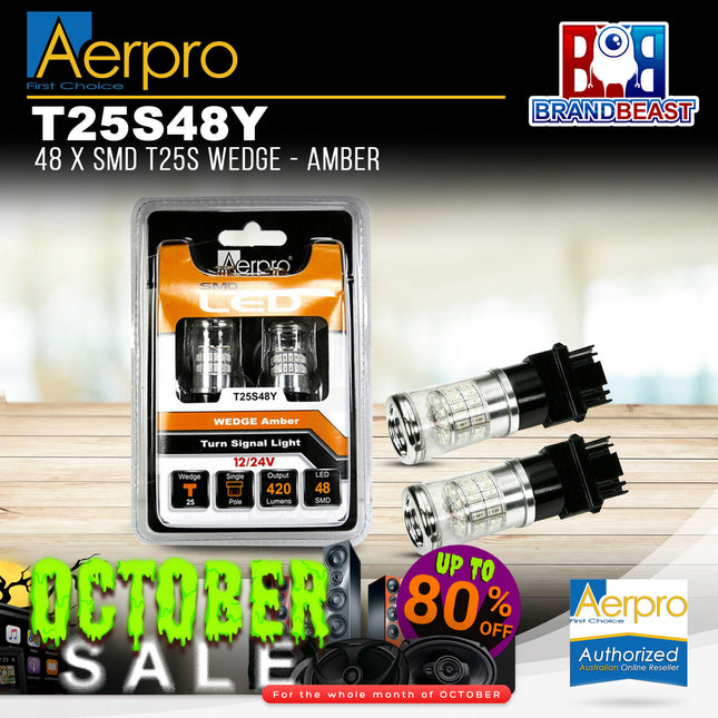 Aerpro T25S48Y 48x T25S SMD Wedge - Amber