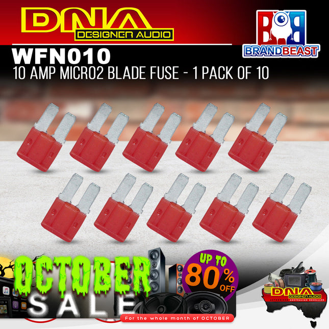 DNA WFN010 10 Amp Micro2 Fuse - 1 Pack Of 10