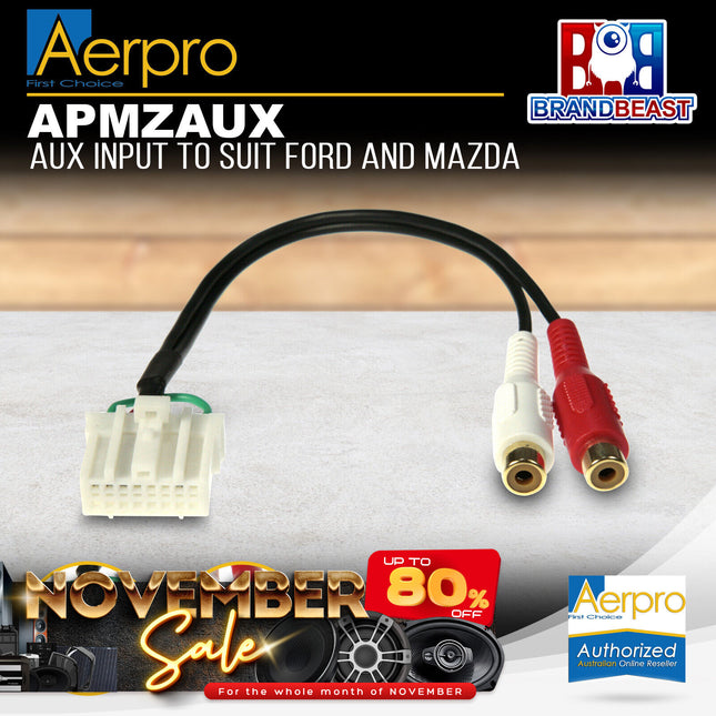 Aerpro APMZAUX Aux Input to Suit Ford/Mazda Vehicles
