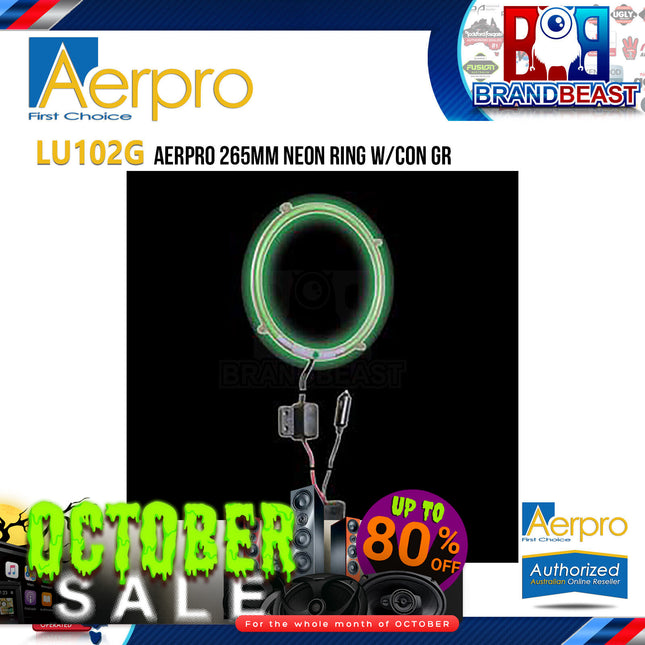 Aerpro LU102G 265mm LED Neon Ring with Con Green
