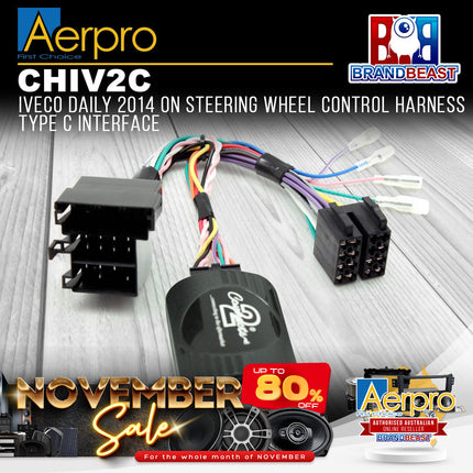 Aerpro CHIV2C Steering Wheel Control Harness Suit Iveco Daily 2014-On