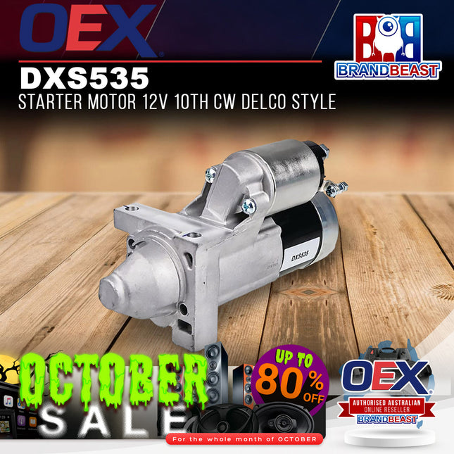 OEX DXS535 Starter Motor 12V 10Th CW Delco Style