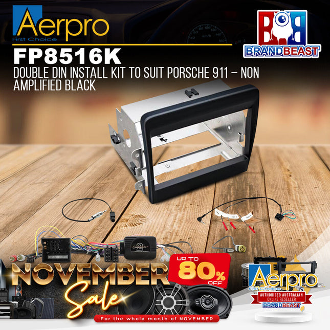 Aerpro FP8516K Double DIN Install Kit to Suit Porsche 911 – Non Amplified Black