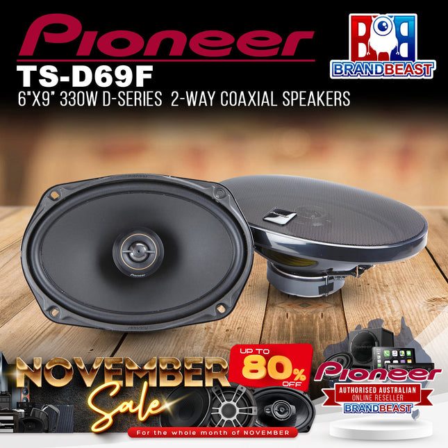 Pioneer TS-D69F 330W 6" x 9" Coaxial 2-Way Component Speaker System