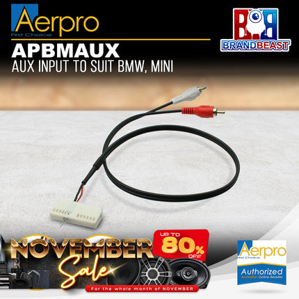 Aerpro APBMAUX Aux Input to Suit BMW/Mini Cooper