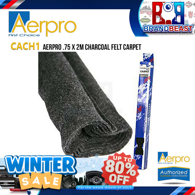 Aerpro CACH1 .75 x 2M Charcoal Felt Carpet