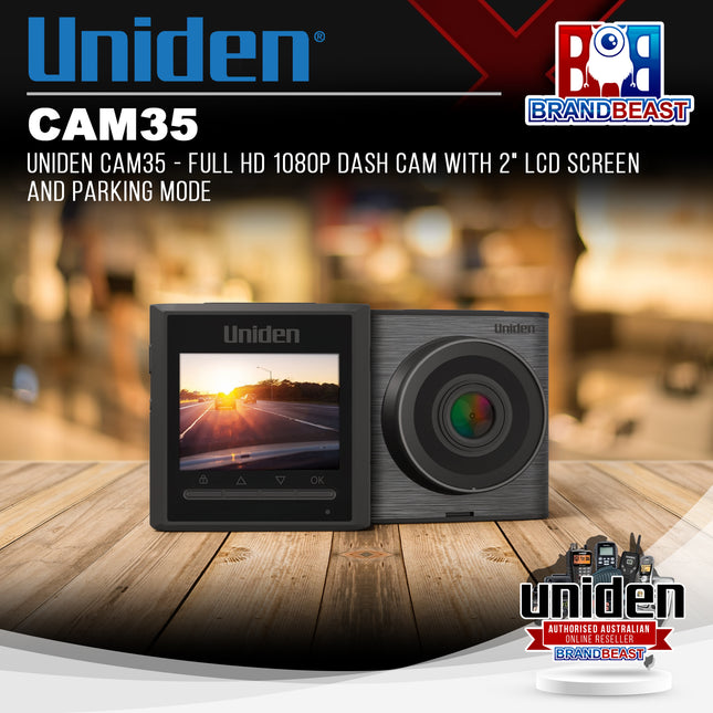 UNIDEN CAM35 - Full HD 1080P Dash Cam with 2" LCD Screen and Parking Mode