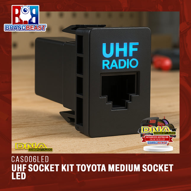 DNA CAS006LED UHF Socket with Blue Illumination – Factory Fit for Toyota