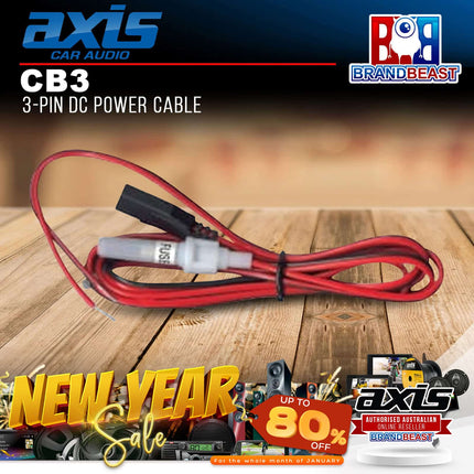 Axis CB3 3-pin Dc Power Cable