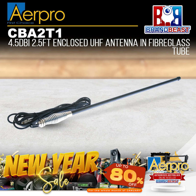 Aerpro CBA2T1 4.5dBi 477MHz Black Radome UHF Antenna