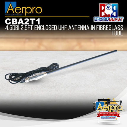 Aerpro CBA2T1 4.5dBi 477MHz Black Radome UHF Antenna