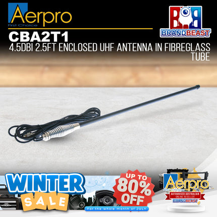 Aerpro CBA2T1 4.5dBi 477MHz Black Radome UHF Antenna