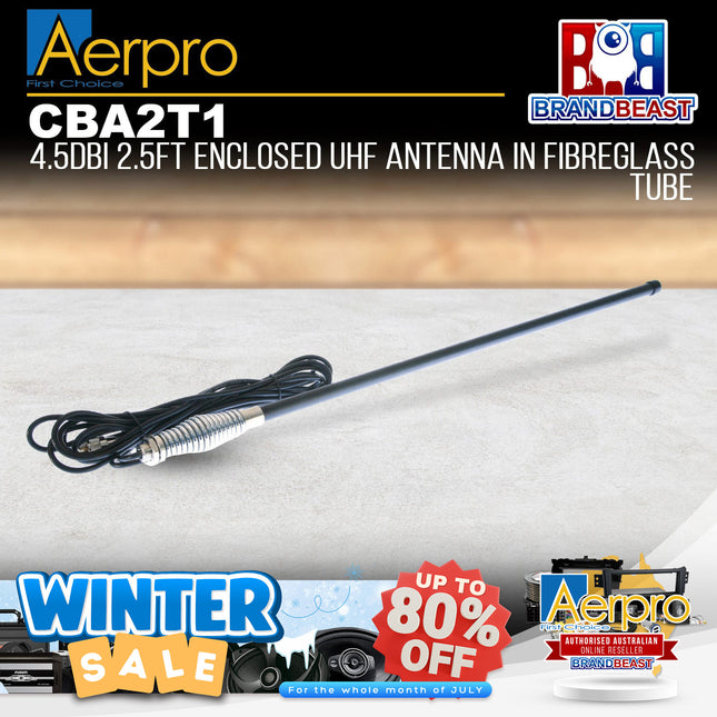 Aerpro CBA2T1 4.5dBi 477MHz Black Radome UHF Antenna