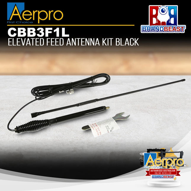 Aerpro CBB3F1L 6dBi 477MHz Black Elevated Feed UHF Antenna