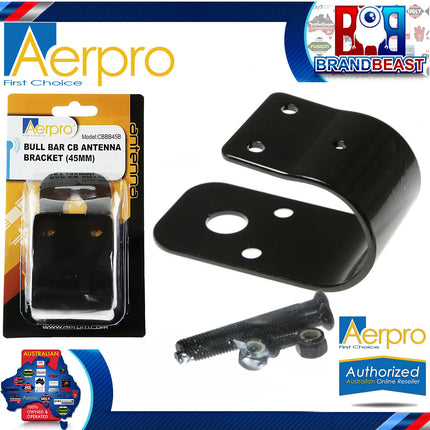 Aerpro CBBB45B 45mm Wrap-Around Bullbar Mount UHF Antenna Bracket - Black