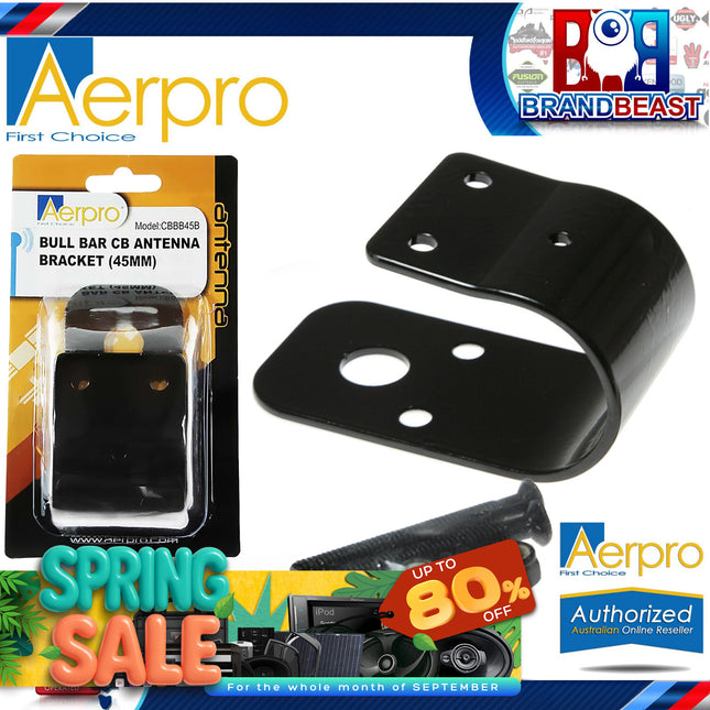 Aerpro CBBB45B 45mm Wrap-Around Bullbar Mount UHF Antenna Bracket - Black