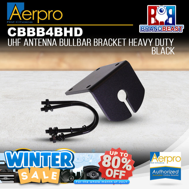 Aerpro CBBB4BHD Black Heavy Duty UHF Antenna Bullbar Bracket