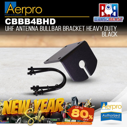 Aerpro CBBB4BHD Black Heavy Duty UHF Antenna Bullbar Bracket