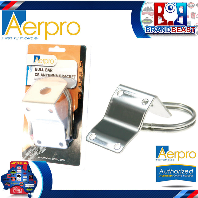 Aerpro CBBB4 Stainless Steel Universal Bull Bar Mount UHF Antenna Bracket