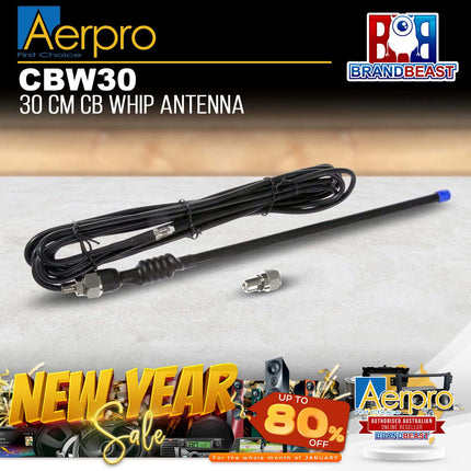 Aerpro CBW30 3dBi 477MHz Whip UHF Antenna