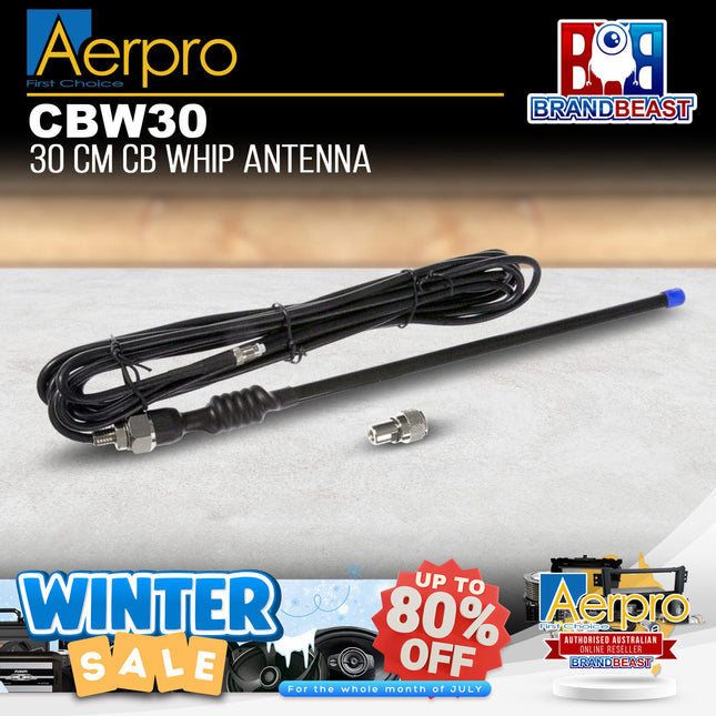 Aerpro CBW30 3dBi 477MHz Whip UHF Antenna