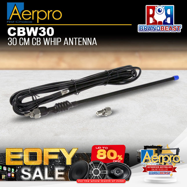 Aerpro CBW30 3dBi 477MHz Whip UHF Antenna